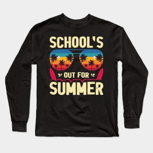 Vintage Style Sunset Summer Dress School's Out For Summer Long Sleeve T-Shirt